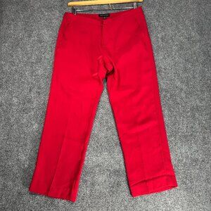 Banana Republic Pants Womens 8 Deep Red Straight Leg Pockets Zip Fly